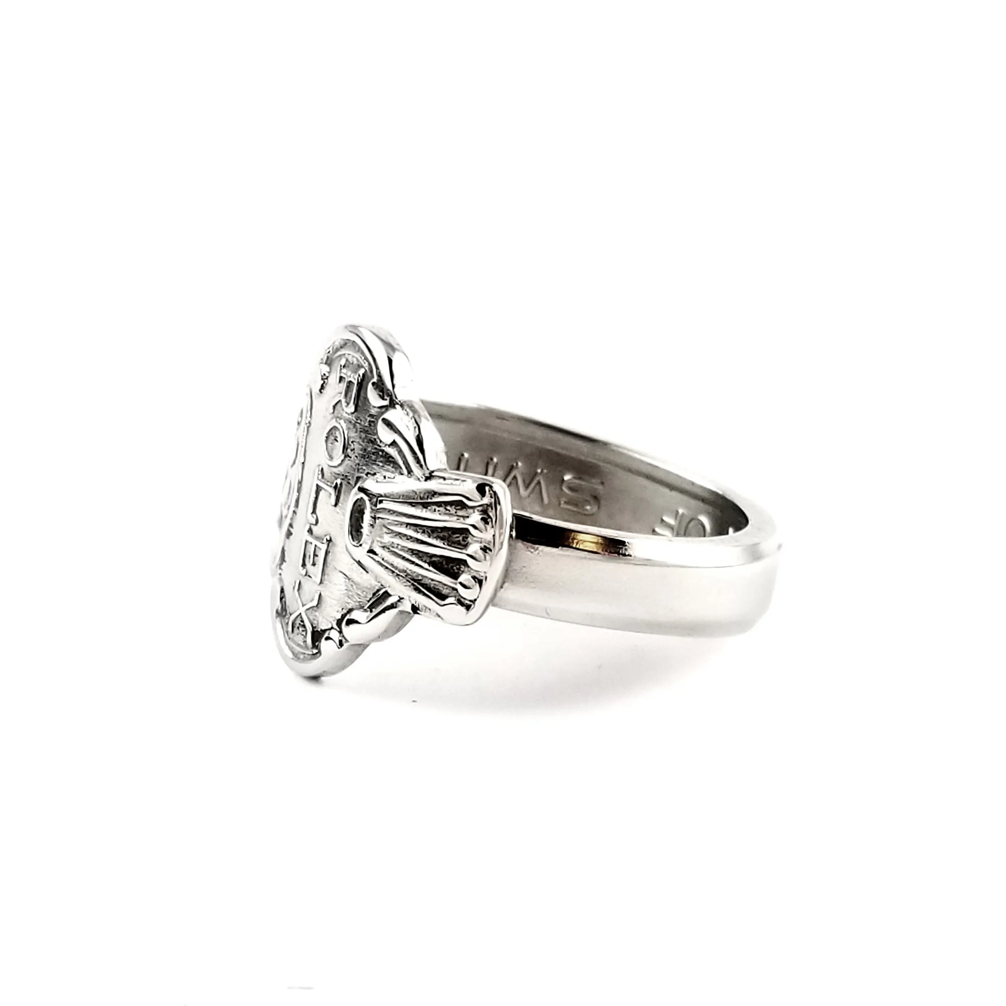 Rolex Tree Lucerne Stainless Steel Spoon Ring