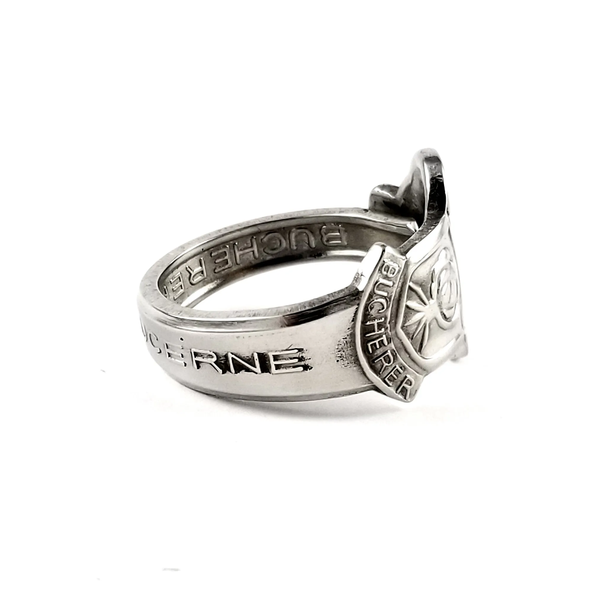 Rolex Tree Lucerne Stainless Steel Spoon Ring