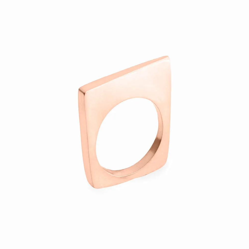 Rose Gold Ice Shard Ring - Tall