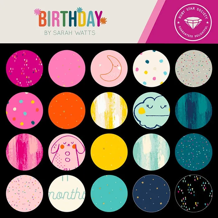 Ruby Star Society - Birthday - 1/2 Yard Quilting Cotton - Birthday Florida RS2049 16M- Designed by Sarah Watts