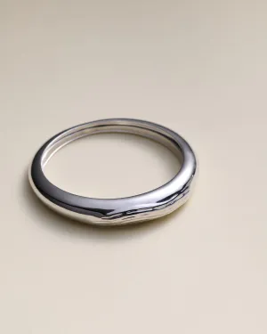 Ruby Texture Bangle 925 Recycled Sterling Silver