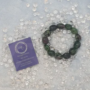 Ruby Zoistite Tumble Stone Bracelets