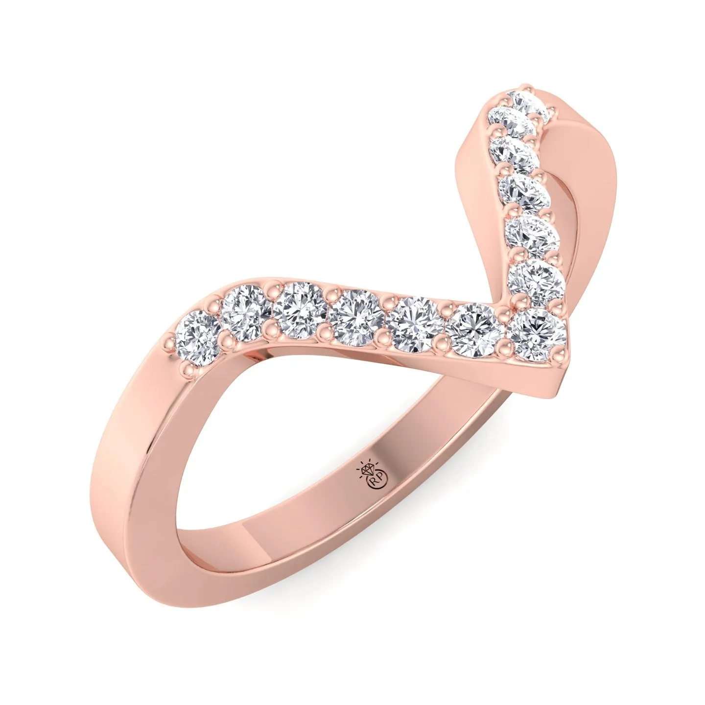 Sardy - Wedding Band with Curve (0.07 CT)