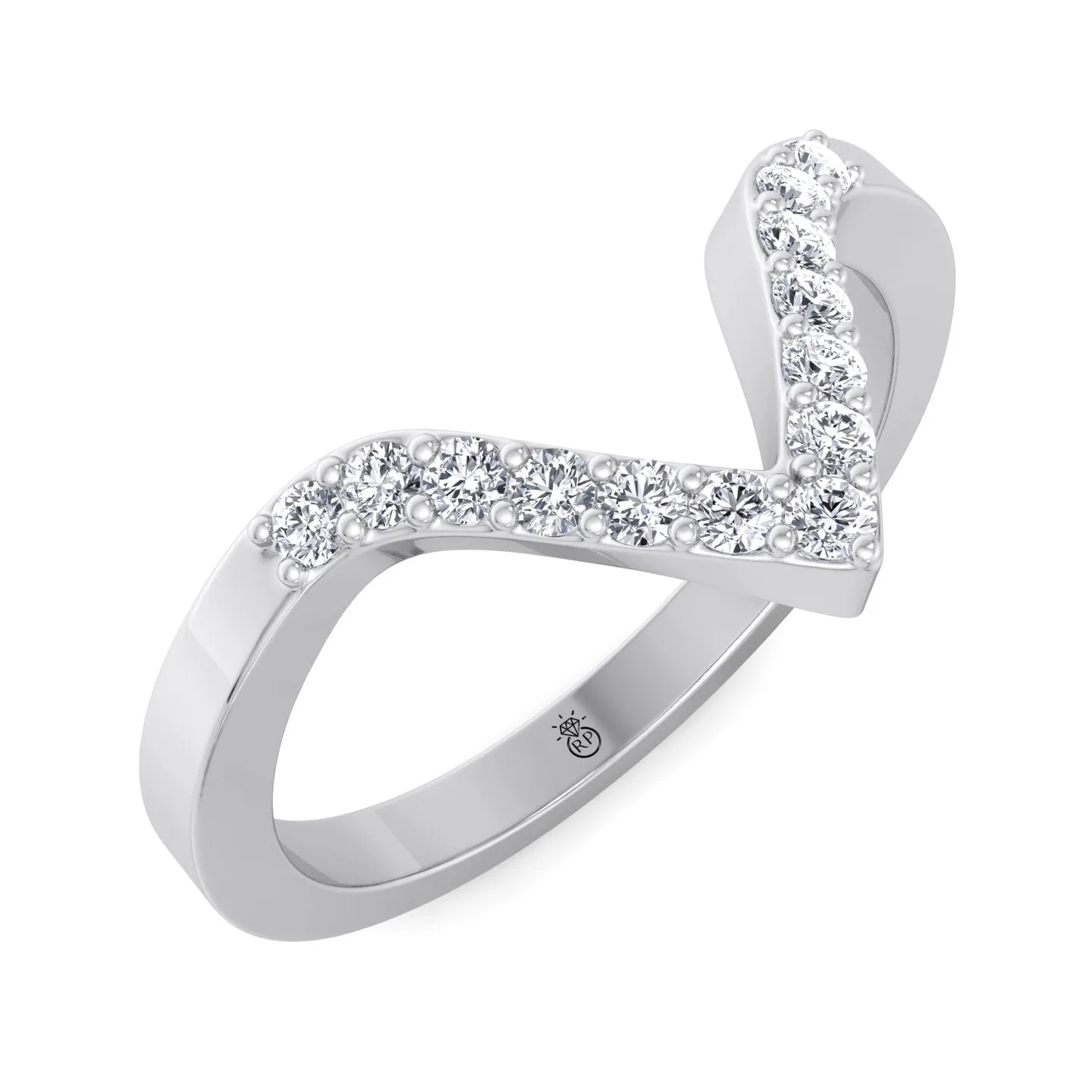 Sardy - Wedding Band with Curve (0.07 CT)