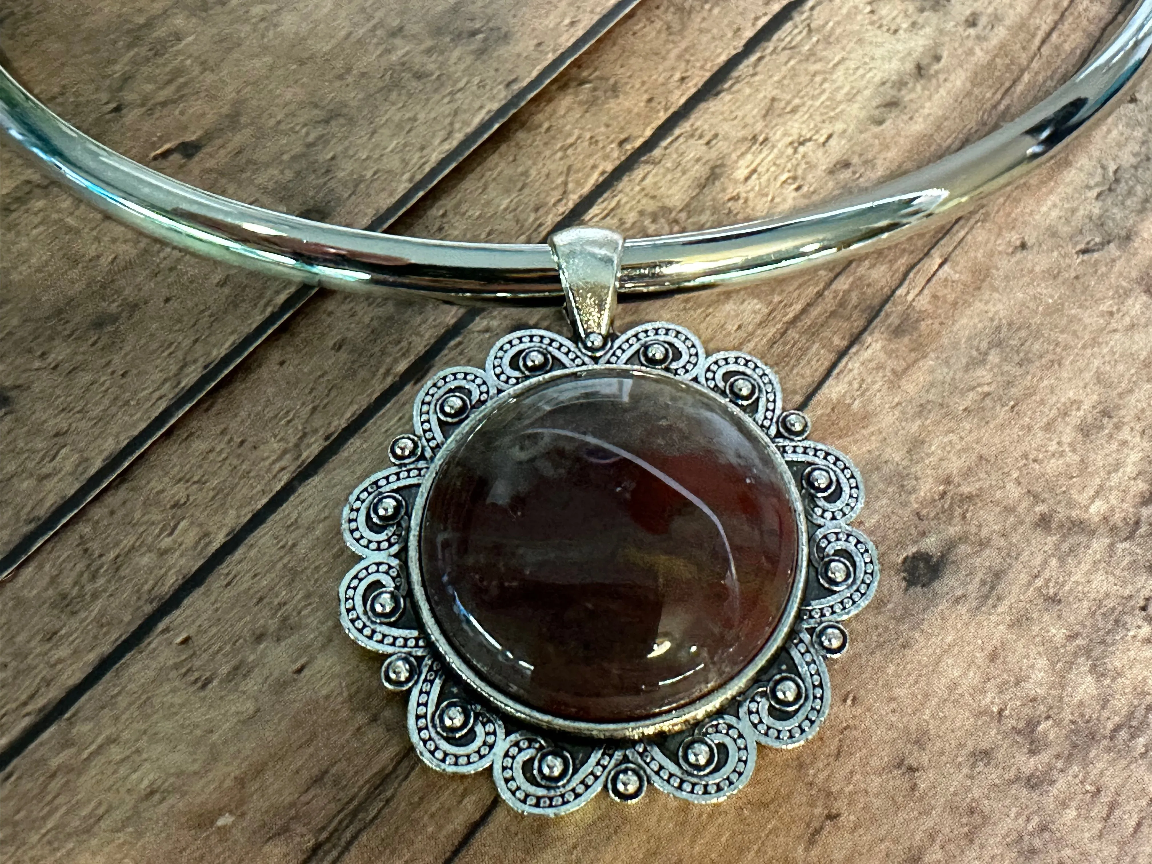 SEMI-PRECIOUS STONE CHOKER Necklace (N54)