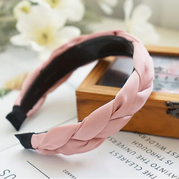 Silk Satin Braid Headband 仿絲緞編織辮子頭箍
