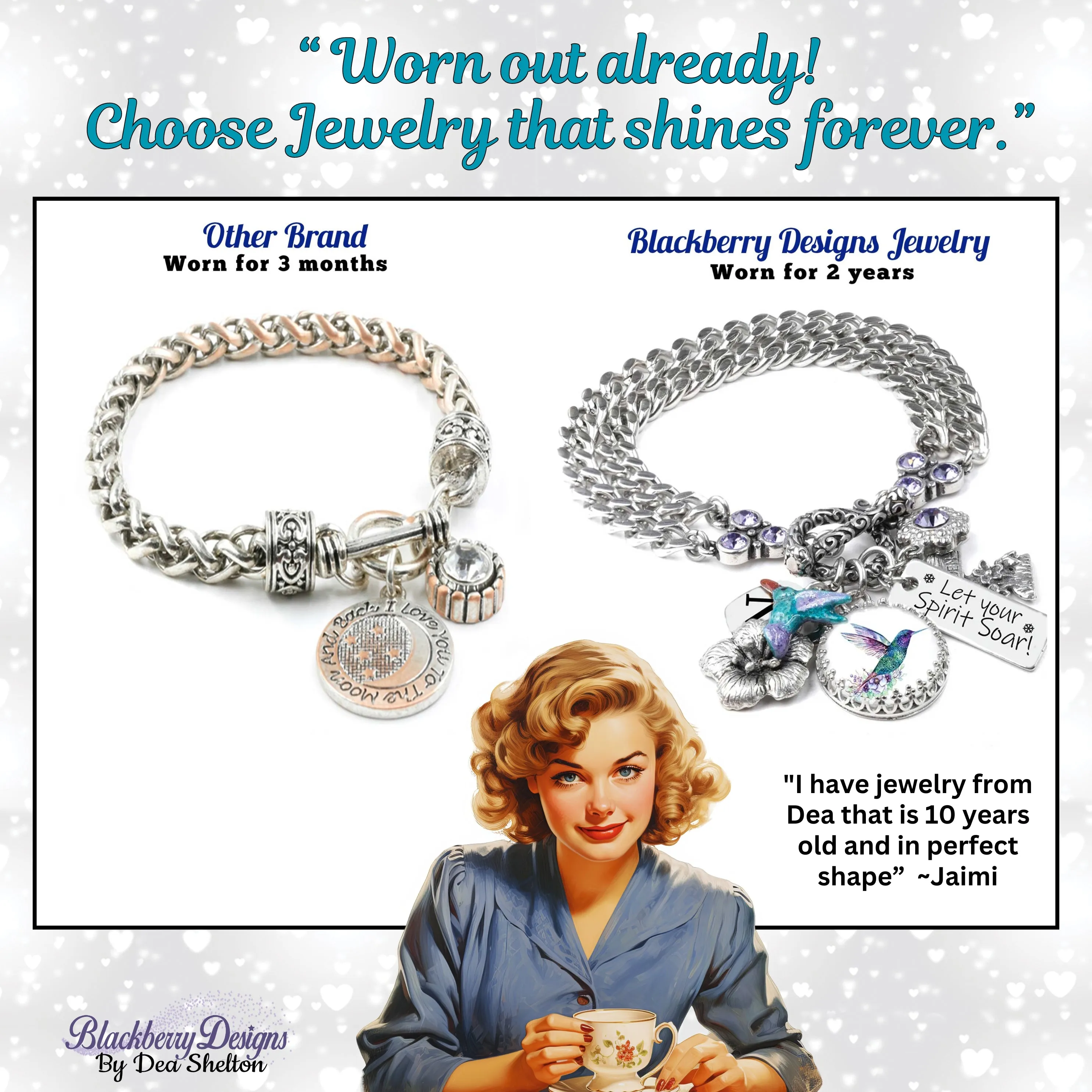 Silver Cardinal Charm Bracelet