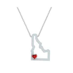 Silver Ruby 1/8Ctw Pendant