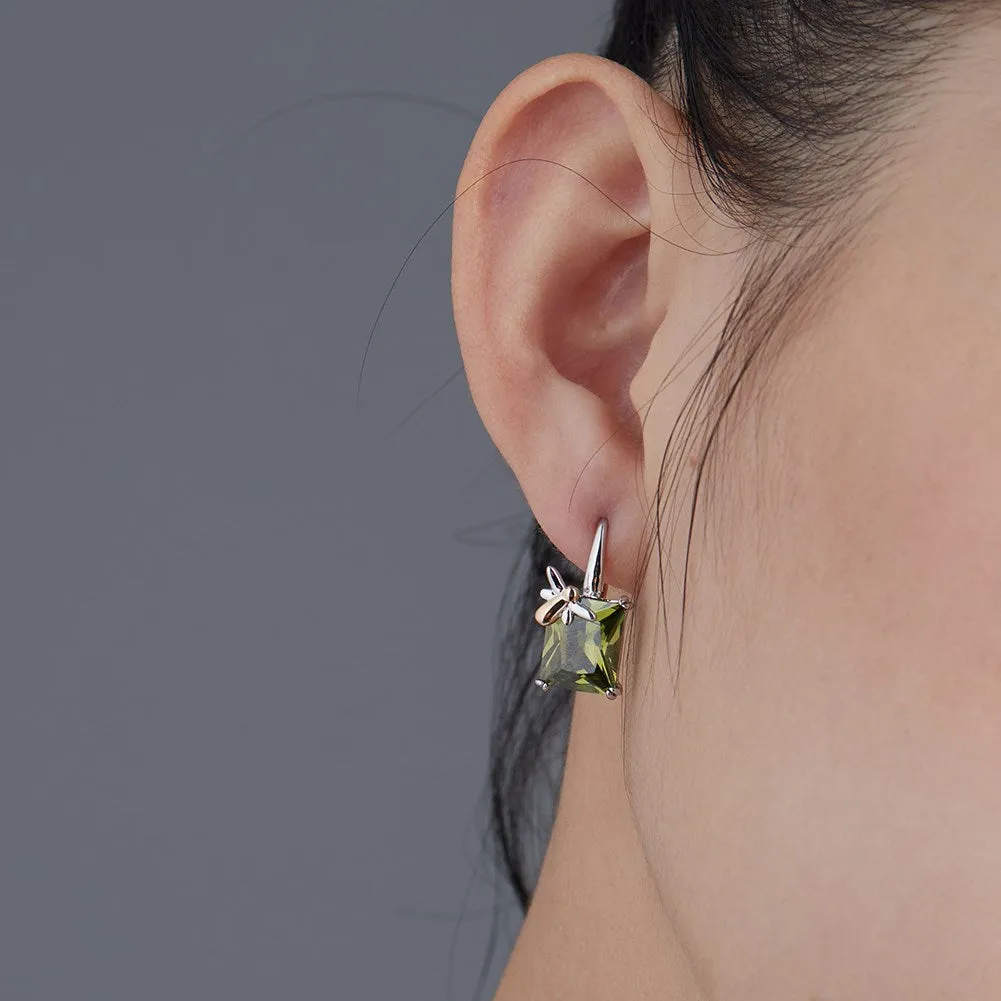 SKMEI KZCE297 Olive Green Square Earrings Studs for Women
