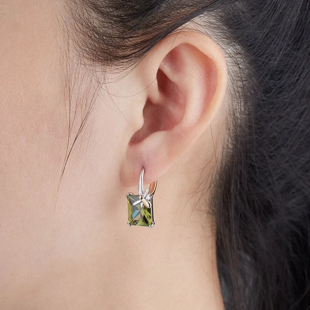 SKMEI KZCE297 Olive Green Square Earrings Studs for Women