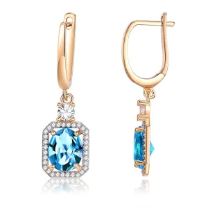 SKMEI KZCE303 Blue Earrings Studs Diamond for Girls