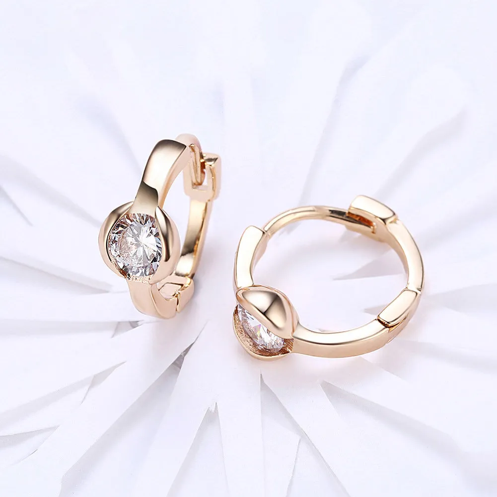 SKMEI LKN030 Small Earrings Hoops w/ Zirconia Diamond