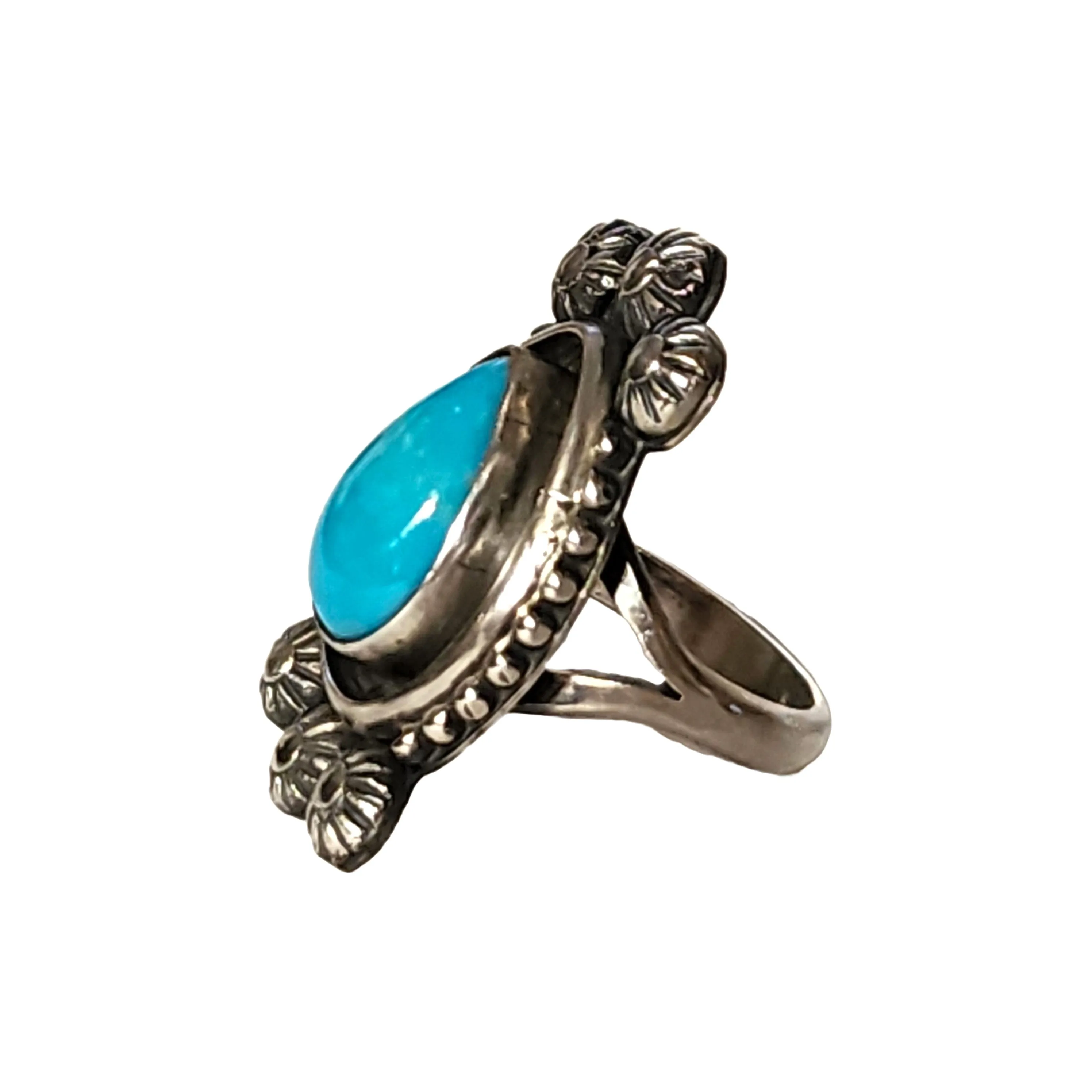 Sky Blue Turquoise Ring - Size 6