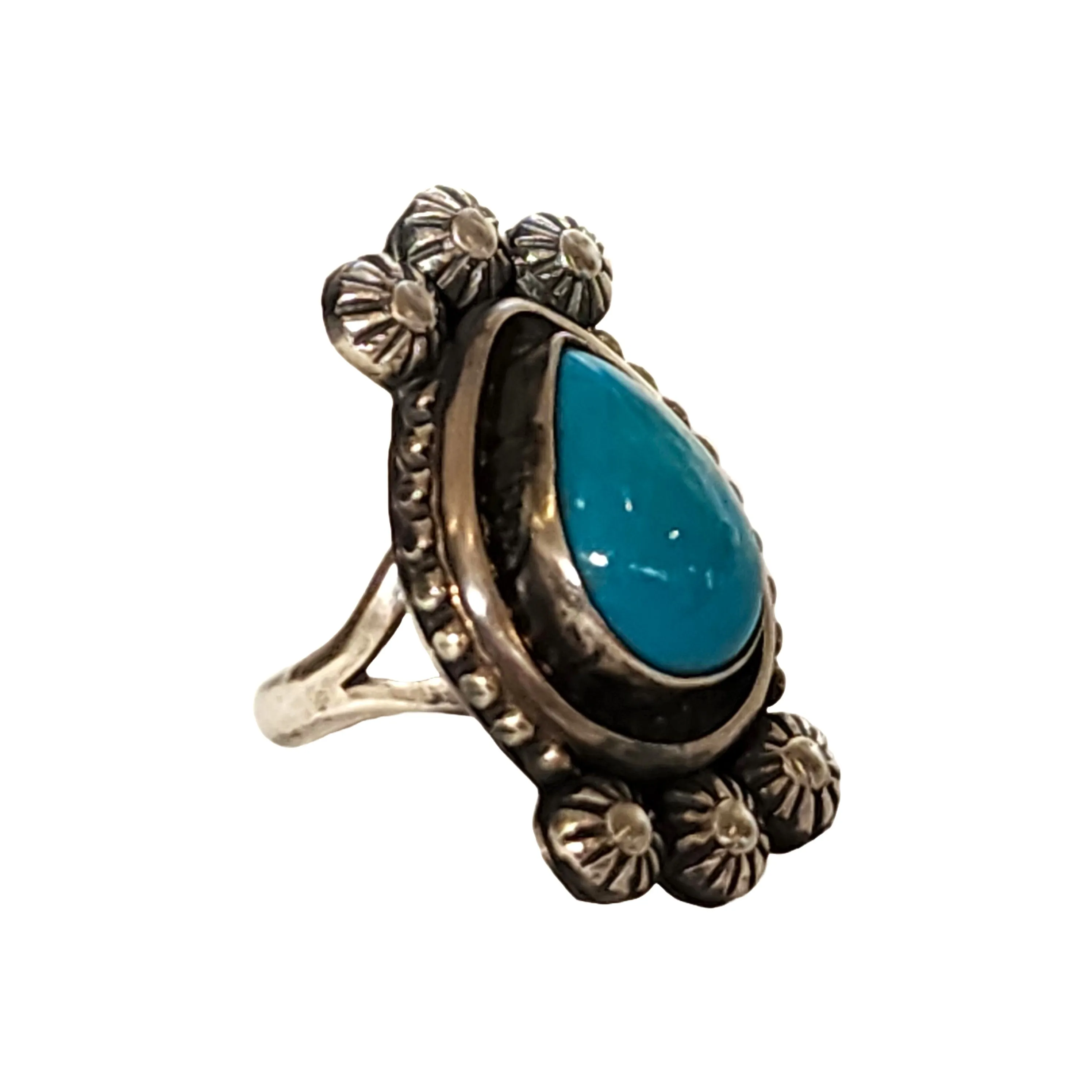 Sky Blue Turquoise Ring - Size 6