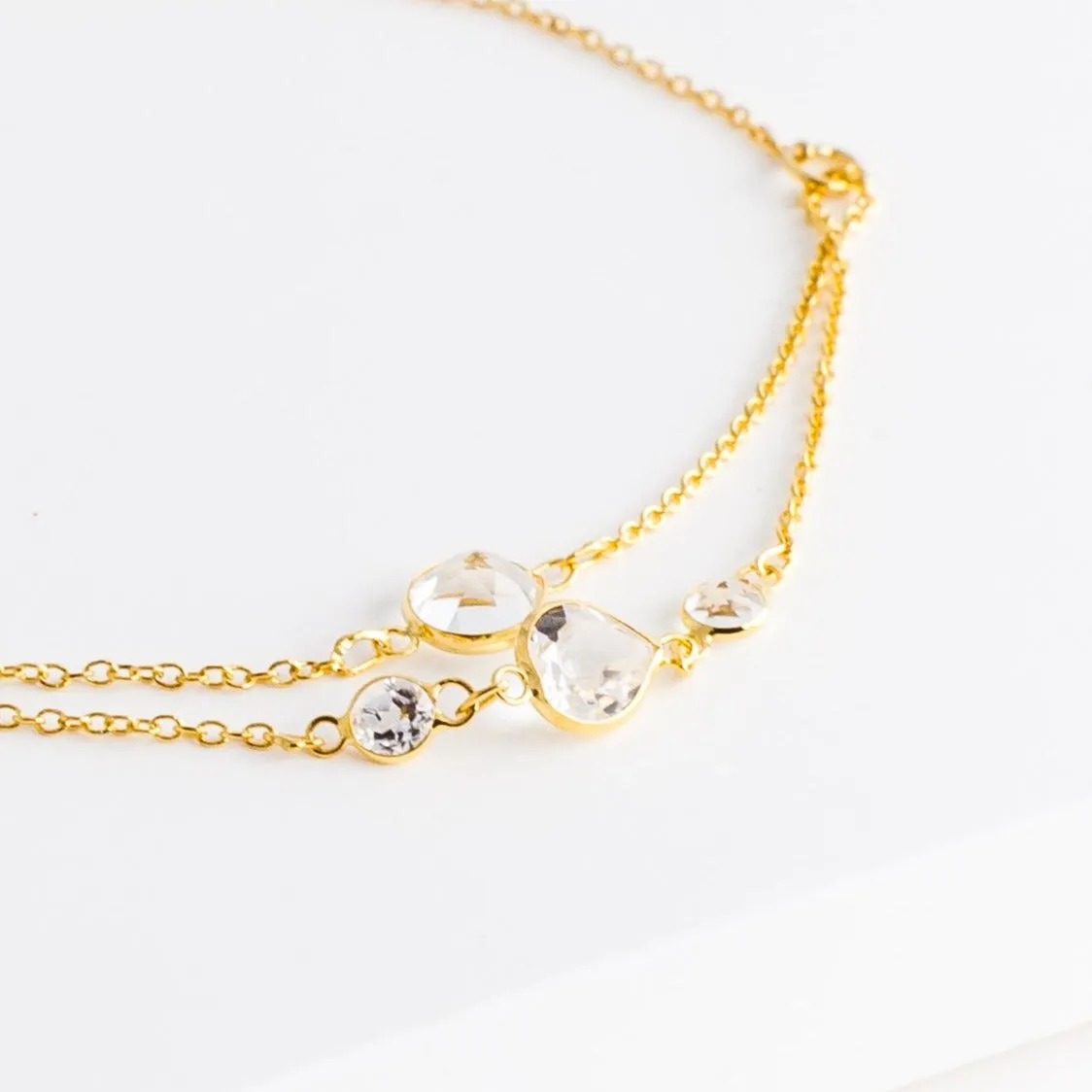 Sliding quartz bracelet