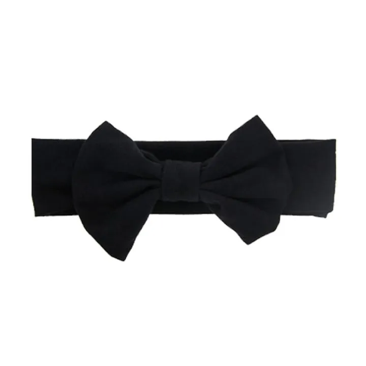 Soft Lrg Bow Cotton Headband