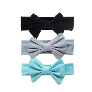 Soft Lrg Bow Cotton Headband