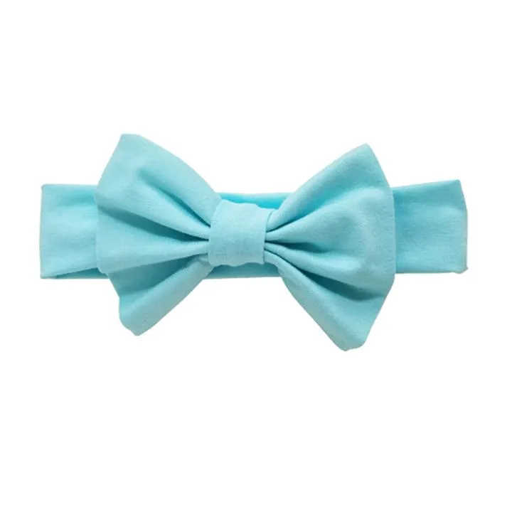Soft Lrg Bow Cotton Headband