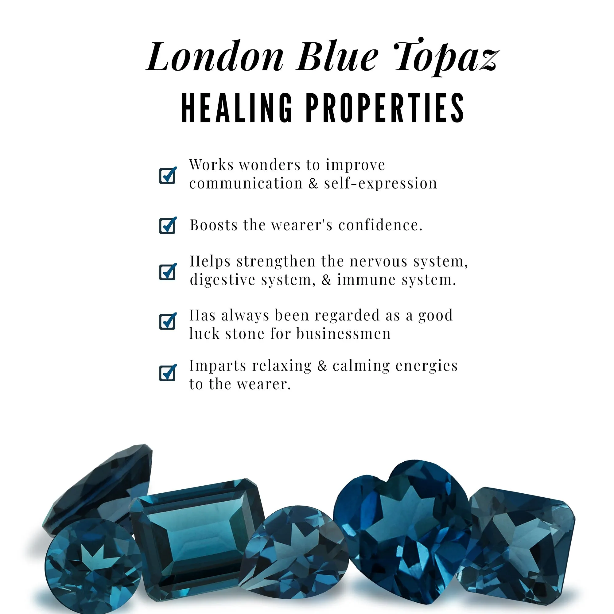 Solitaire London Blue Topaz Designer Ring Set with Diamond