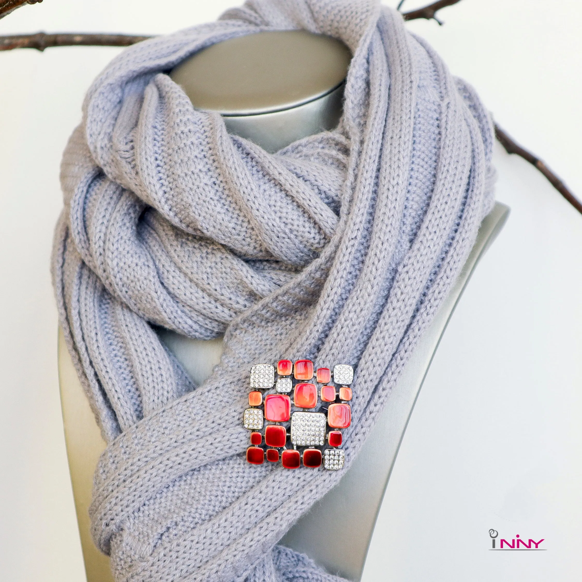 Square in Square Brooch/Pendant