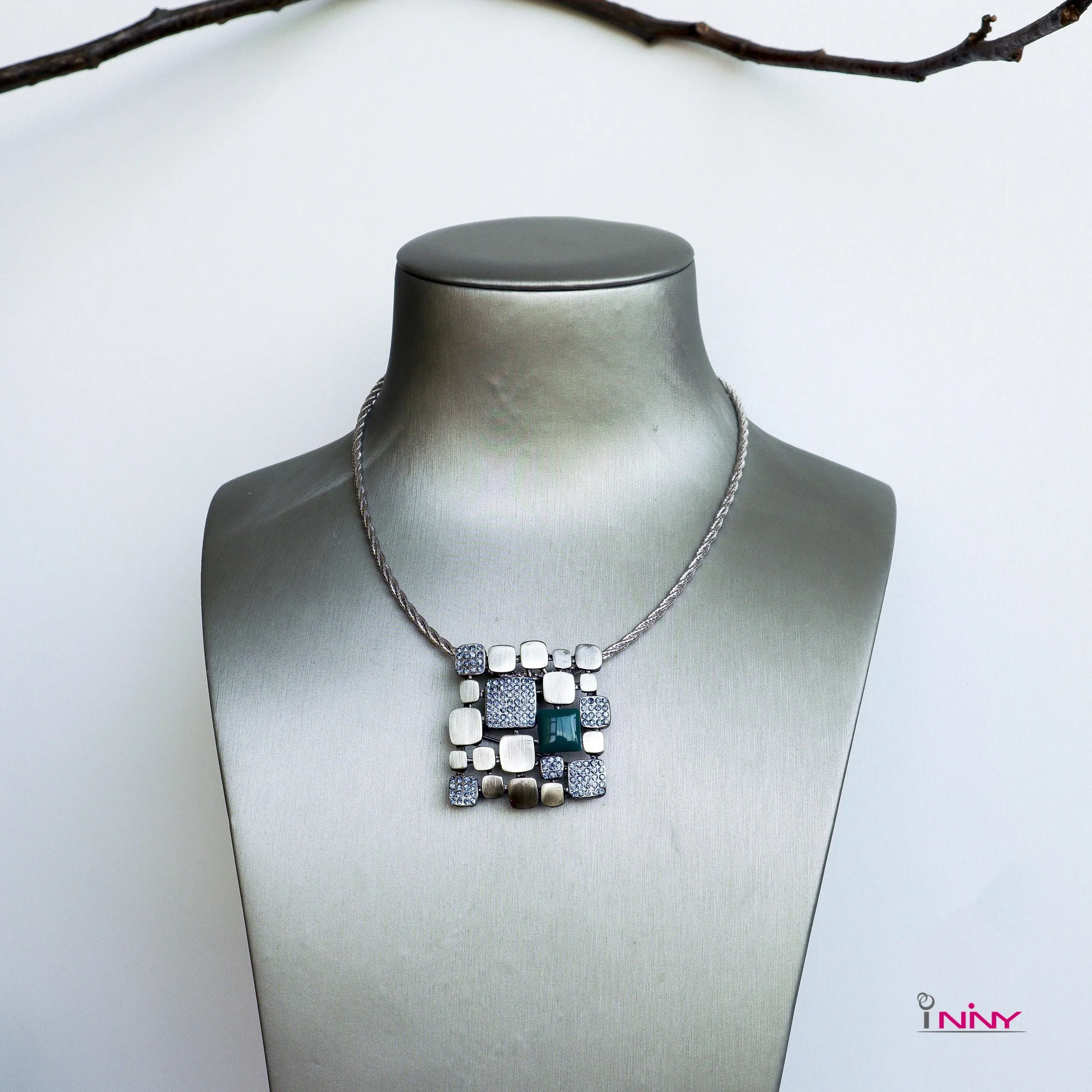 Square in Square Brooch/Pendant