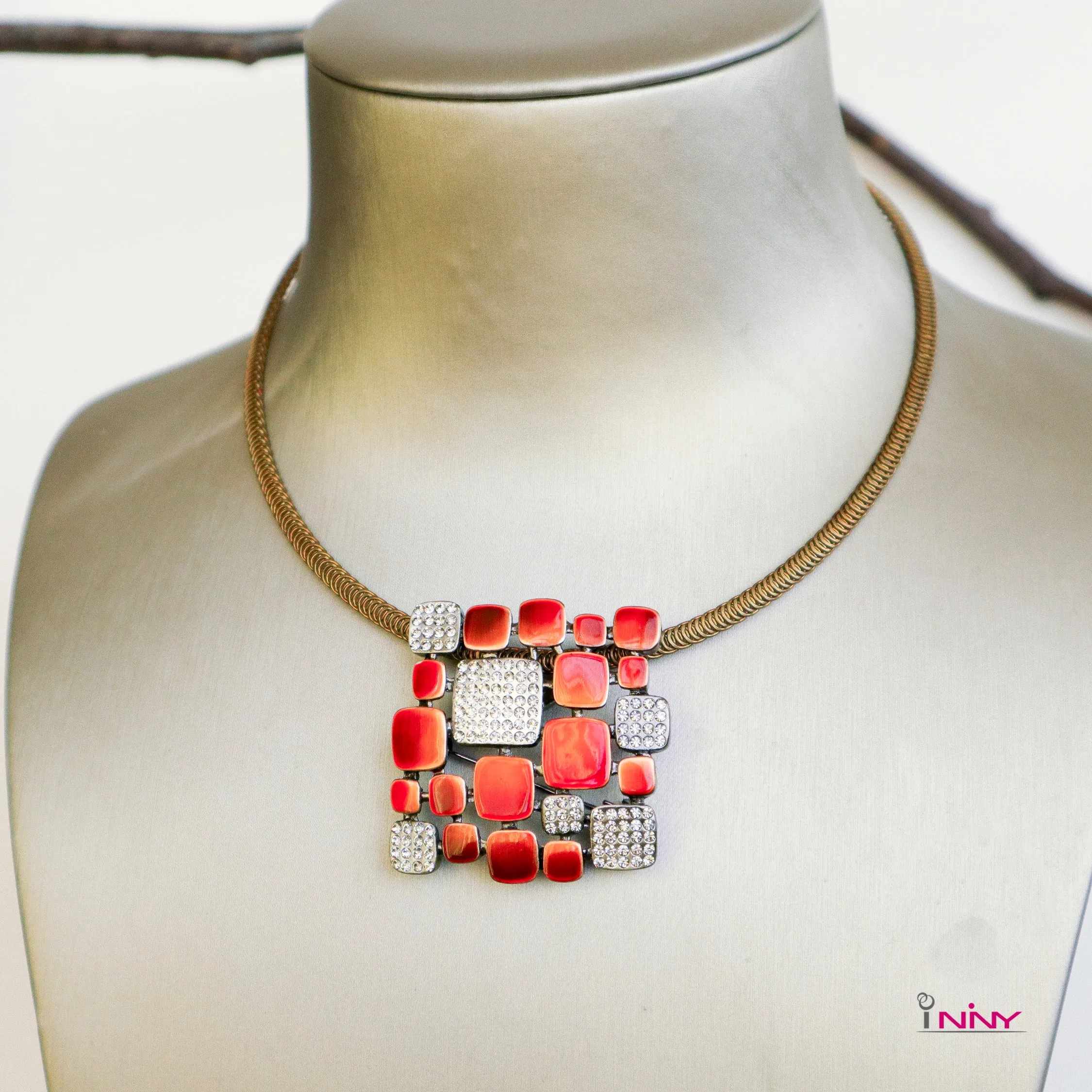 Square in Square Brooch/Pendant