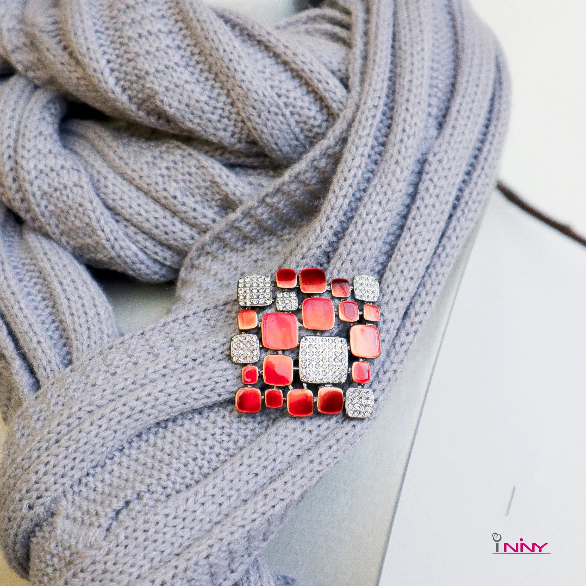Square in Square Brooch/Pendant