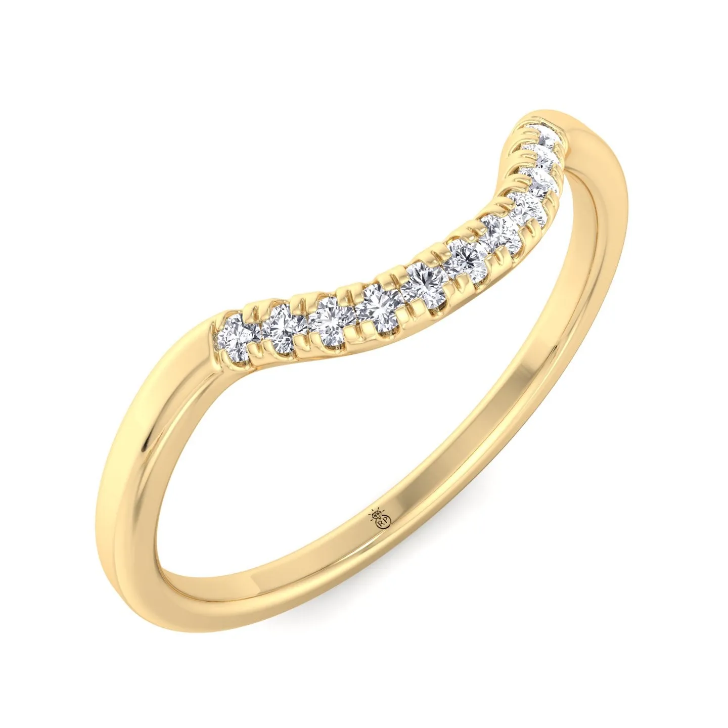 Storm - Wedding Band with Curve (0.025 CT)