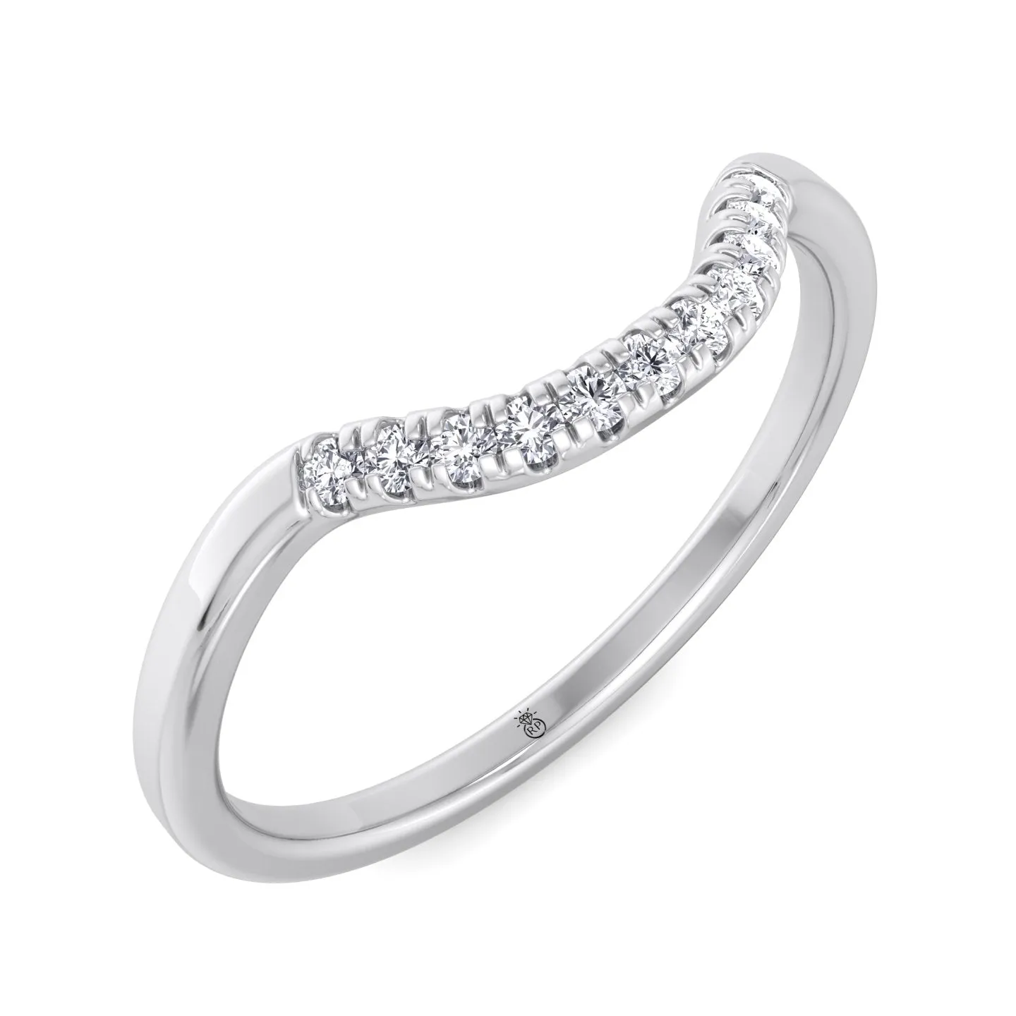 Storm - Wedding Band with Curve (0.025 CT)