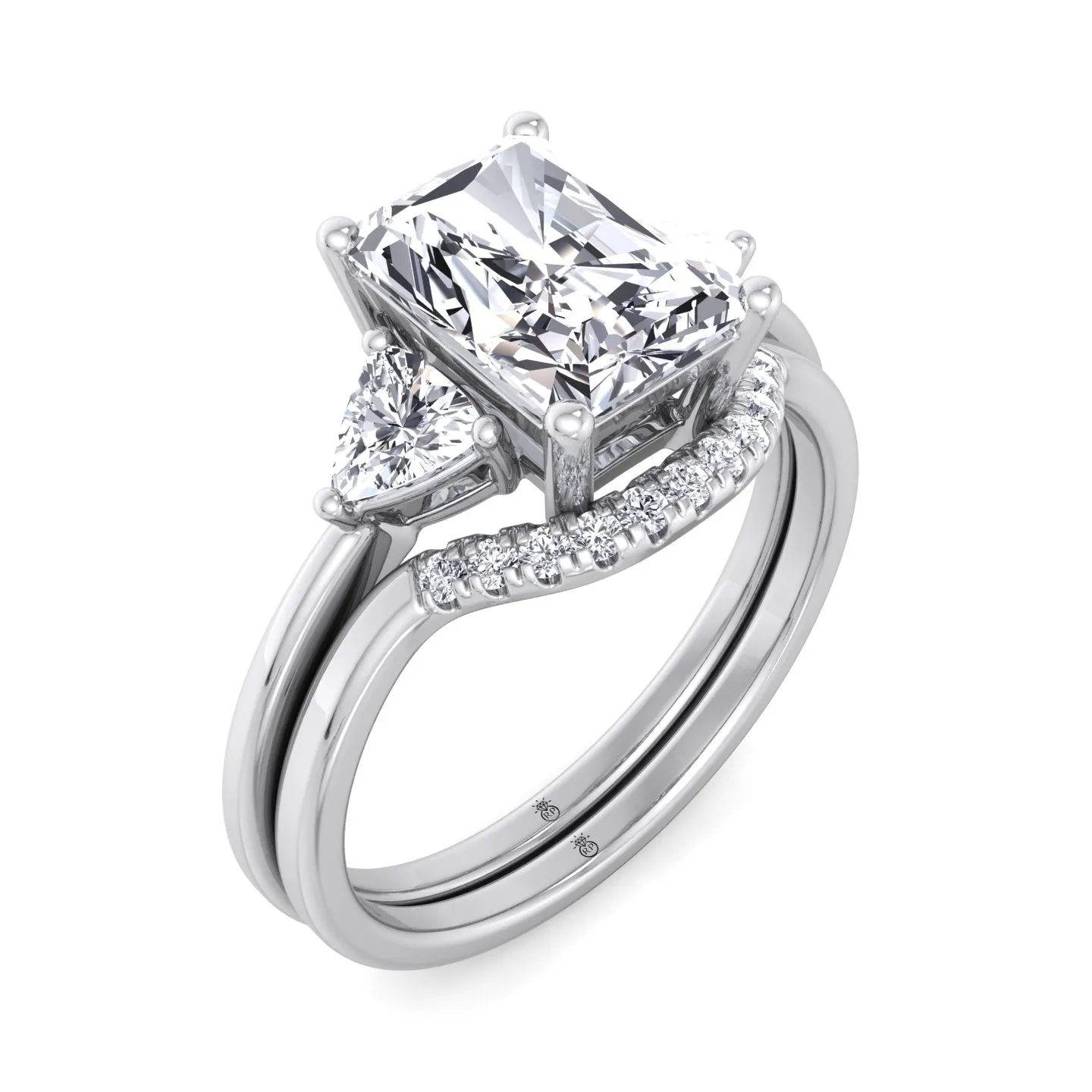 Storm - Wedding Band with Curve (0.025 CT)