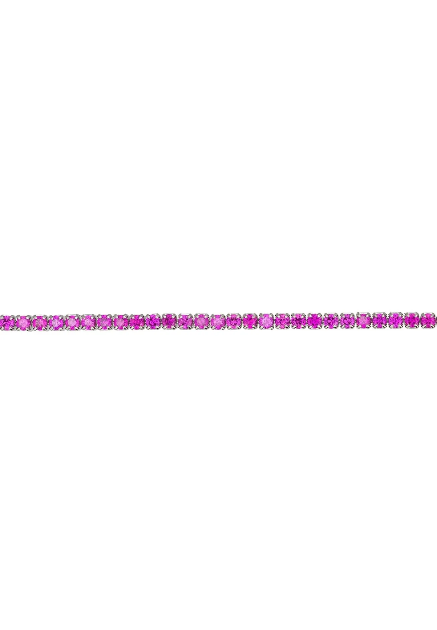 Tennis Bracelet Silver Ruby Pink