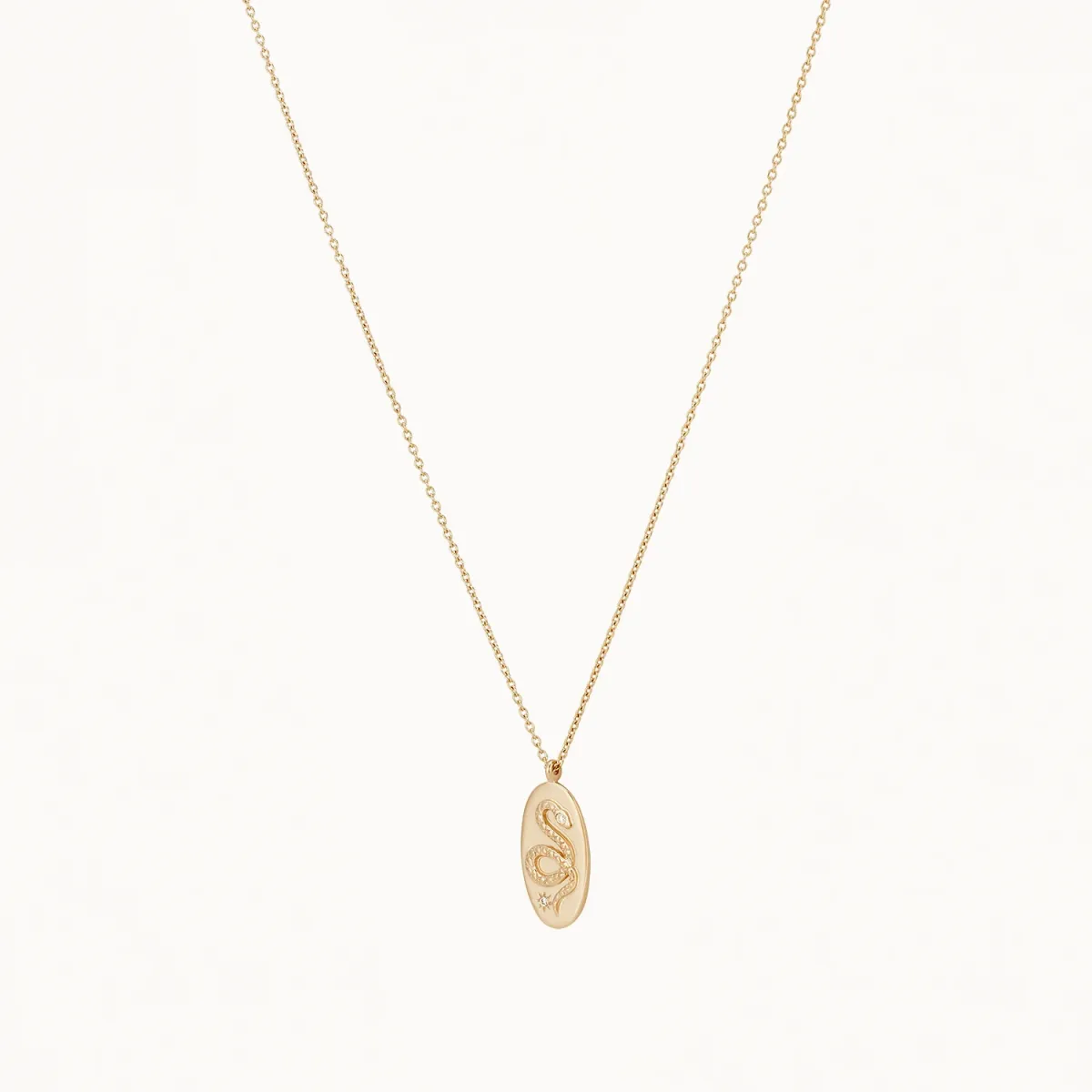 the serpent revival diamond necklace - 14k yellow gold, diamonds