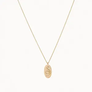 the serpent revival diamond necklace - 14k yellow gold, diamonds