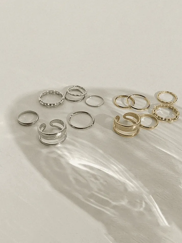 Uniwim 7pcs Simple Joint Finger Ring