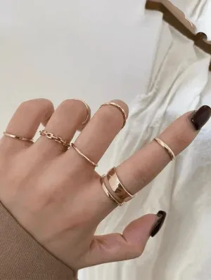 Uniwim 7pcs Simple Joint Finger Ring