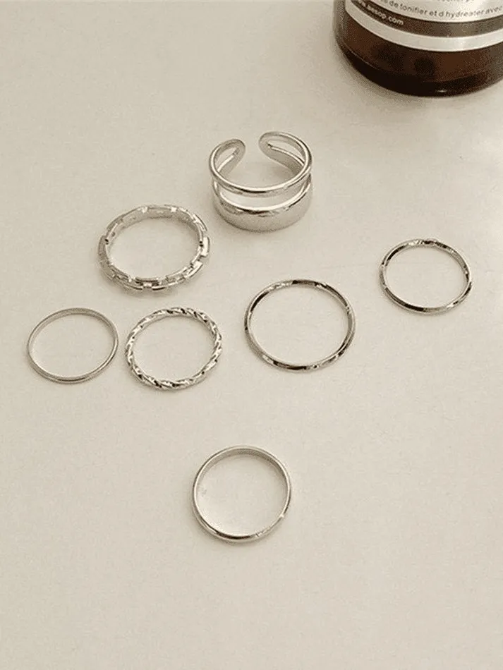 Uniwim 7pcs Simple Joint Finger Ring