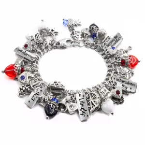 USA Jewelry, Patriotic Bracelet, US Flag 1776