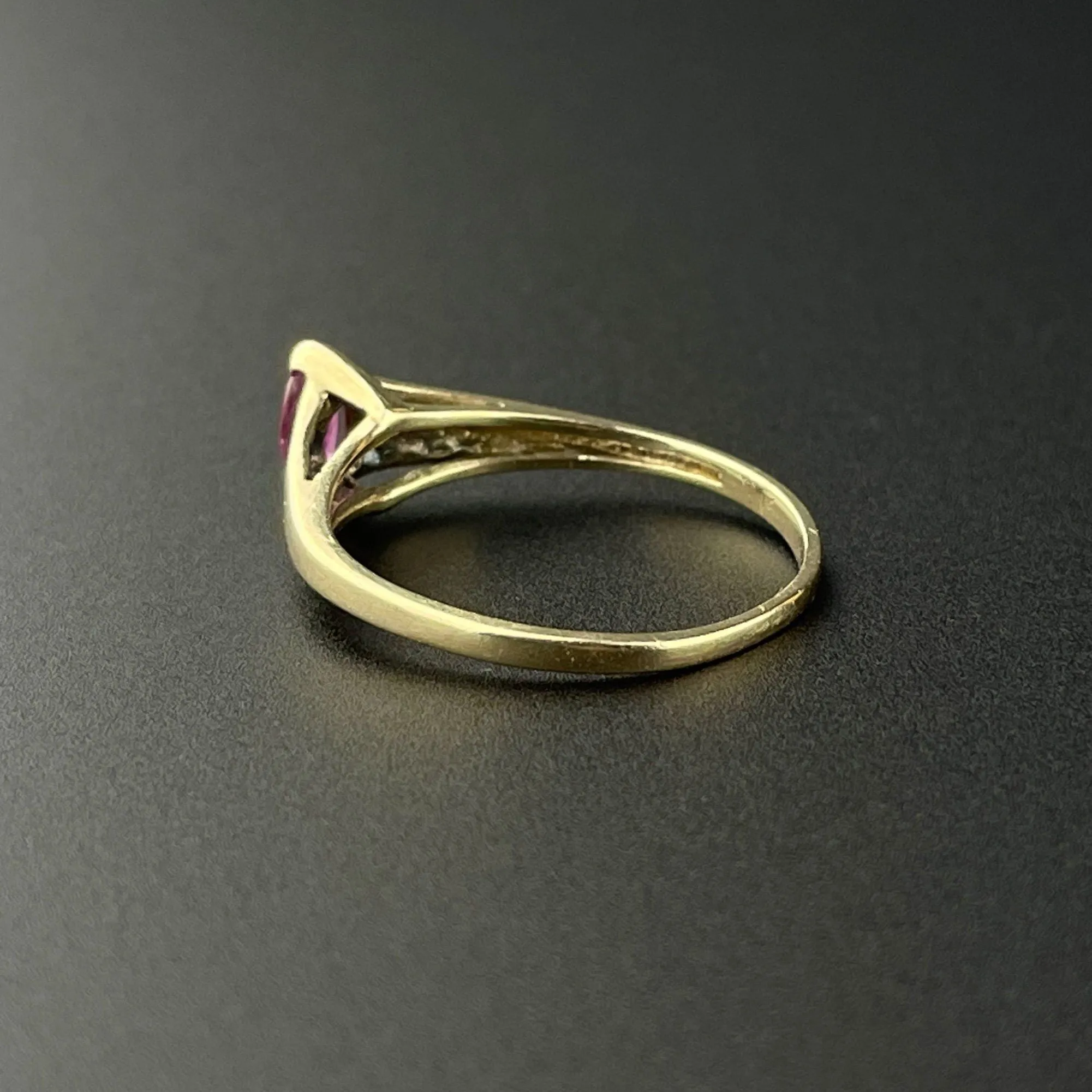Vintage Gold Ruby Marquise Ring