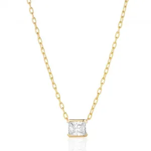 White Zirconia Roccanova Grande Necklace SJ-N42258-CZ-YG