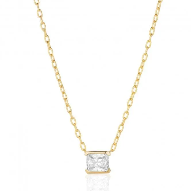 White Zirconia Roccanova Grande Necklace SJ-N42258-CZ-YG