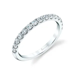 Wide Wedding Band - Aimee Platinum White
