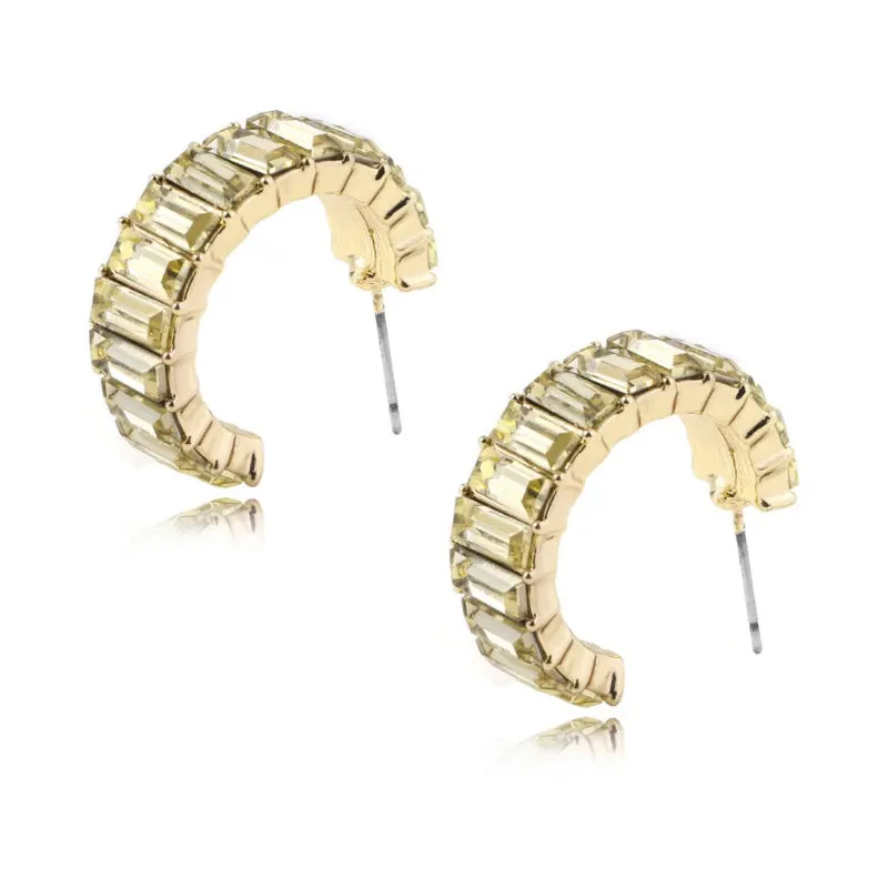 Women's Multicolor Cubic Zirconia Decor Cuff Stud Earrings