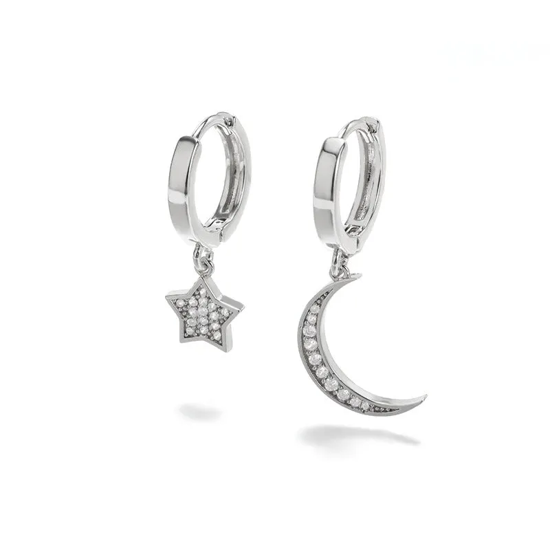 Wonderful Rhinestone Snowflakes Pearl Stud Earrings